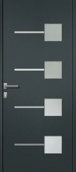 Brico Voordeuren-Elsealu Buitendeur Soria Antracietgrijs 218X96Cm