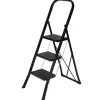 Escalo Huishoudladder Escalo 'Color Step' Gelakt Zwart Staal 3 Treden|Brico