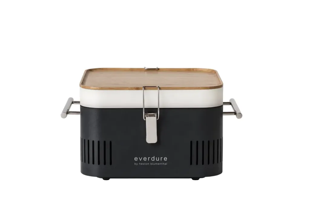 Brico Houtskool Barbecue-Everdure Cube Houtskool Barbecue Khaki 38,4X31,6X22,4Cm