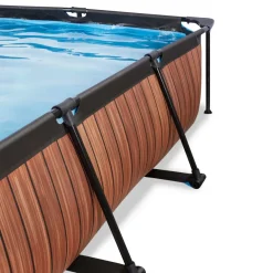 Brico Opzetzwembaden Met Pomp-Exit Wood Opzetzwembad Met Filterpomp Bruin 220X150X65Cm
