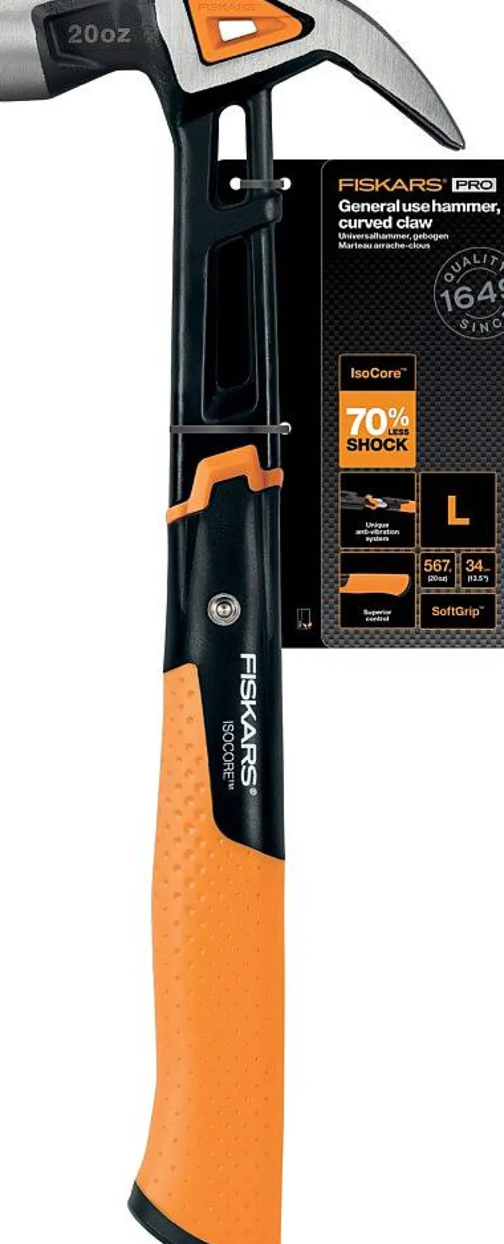 Fiskars Klauwhamer Isocore L Gebogen|Brico Online
