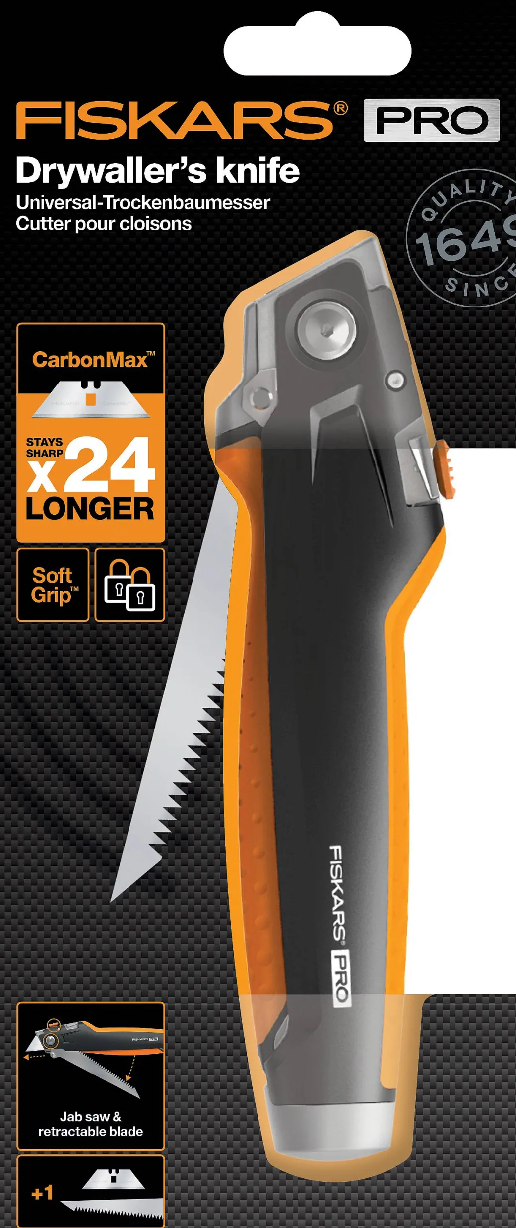 Fiskars Pro Gipsplaatmes Carbonmax|Brico Sale
