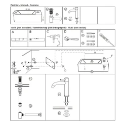 Fonteinset Parta Bombai Black Natuursteen Wasbak 40 X 23 X 11 Cm|Brico