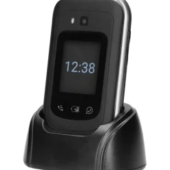Brico Kluizen-Fysic F25 - Eenvoudige Mobiele Klaptelefoon Voor Senioren Met Sos Noodknop, Zwart