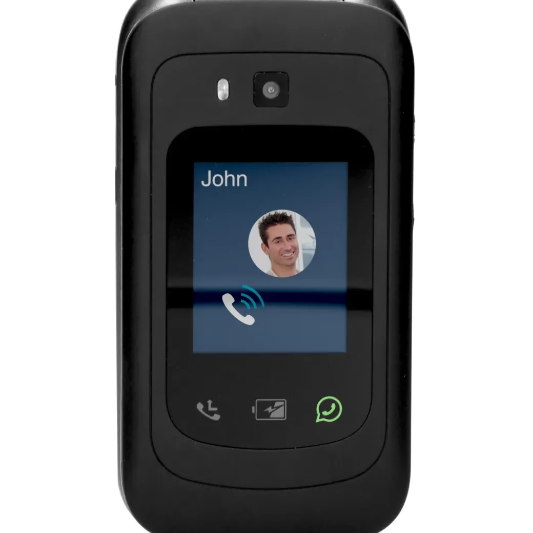 Brico Kluizen-Fysic F25 - Eenvoudige Mobiele Klaptelefoon Voor Senioren Met Sos Noodknop, Zwart