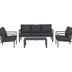 Brico Loungesets-Garden Impressions Durban Loungeset 4-Delig - Zwart