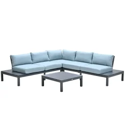 Brico Loungesets-Garden Impressions Lena Loungeset 4-Delig - Mint Grijs