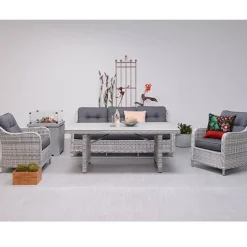 Brico Tuinbanken-Garden Impressions Nova 3-Zits Lounge Tuinbank - Licht Grijs