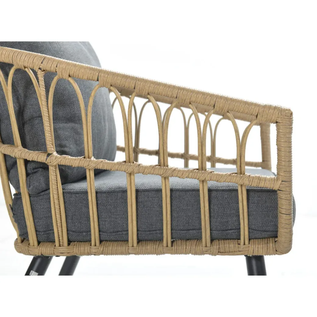 Brico Loungesets-Garden Impressions Tarulo Loungeset 4-Delig - Donker Grijs