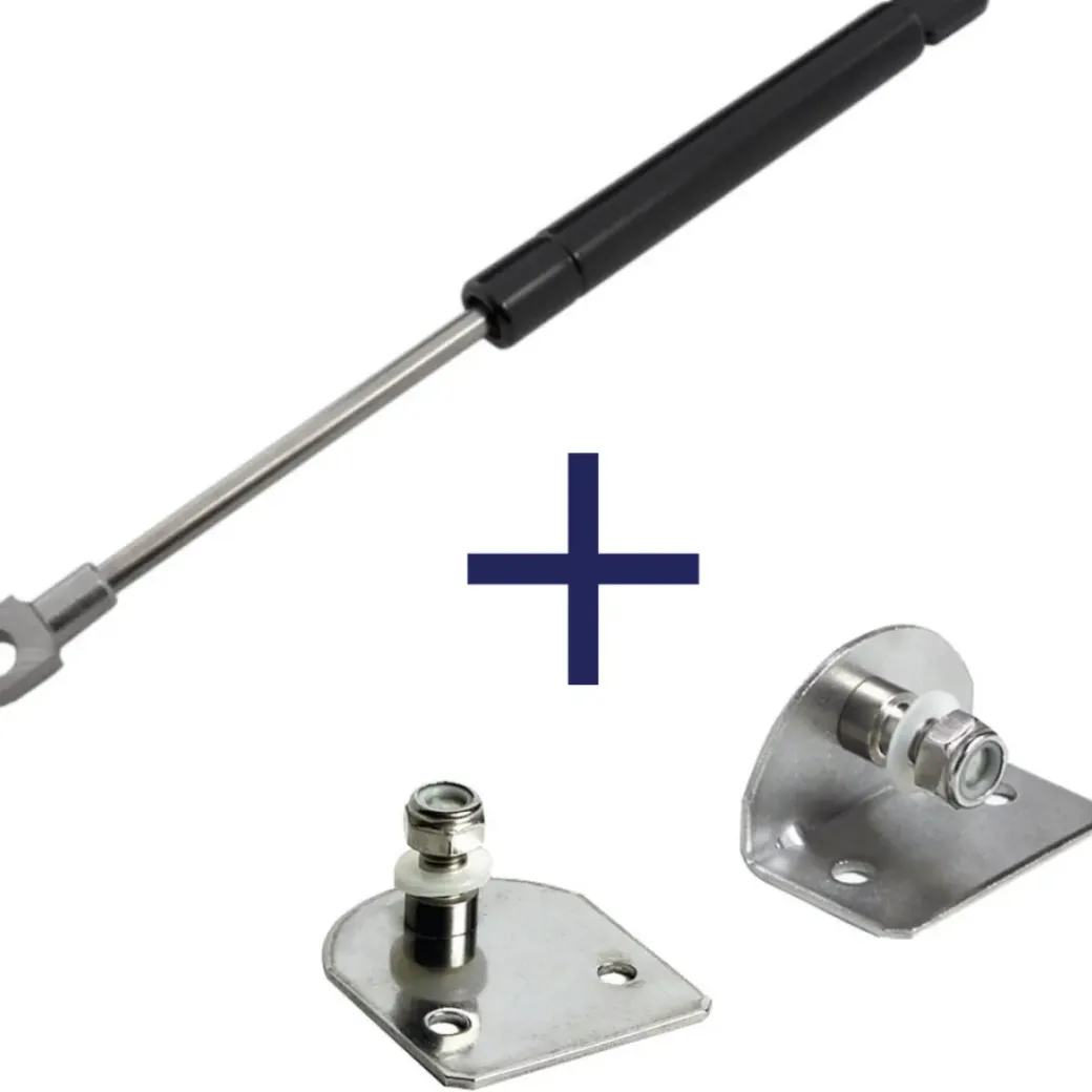 Brico Hoek- & Ankerwerk-Gasveer Zwart - 550Mm - 290N - Inclusief Bevestigingen