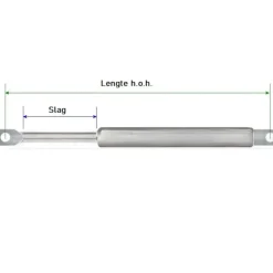 Brico Hoek- & Ankerwerk-Gasveer Zwart - 550Mm - 380N - Inclusief Bevestigingen