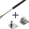 Brico Hoek- & Ankerwerk-Gasveer Zwart - 550Mm - 120N - Inclusief Bevestigingen