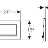 Geberit Bedieningspaneel Sigma 30 Voor Up320 Inbouwreservoirs| 246X164Mm Wit/Chroom|Brico Sale