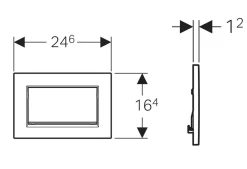 Geberit Bedieningspaneel Sigma 30 Voor Up320 Inbouwreservoirs| 246X164Mm Wit/Chroom|Brico Sale