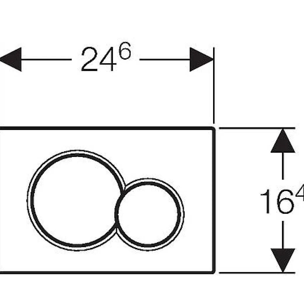Geberit Bedieningspaneel Sigma 01 Voor Up320, Up720, Up300 En Up700 Inbouwreservoirs| 24,6X16,4X1,3Cm Verchroomd|Brico Outlet