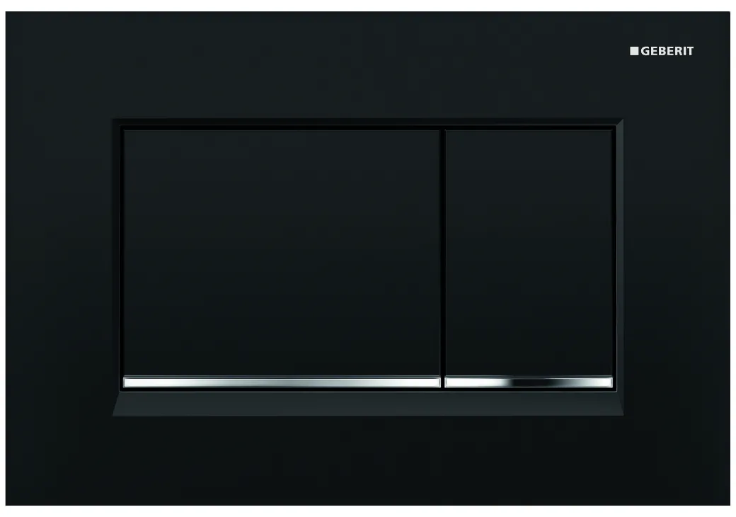 Geberit Bedieningspaneel Sigma 30 Voor Up320, Up720, Up300 En Up700 Inbouwreservoirs| 246X164Mm Glanzend Zwart/Chroom|Brico Online