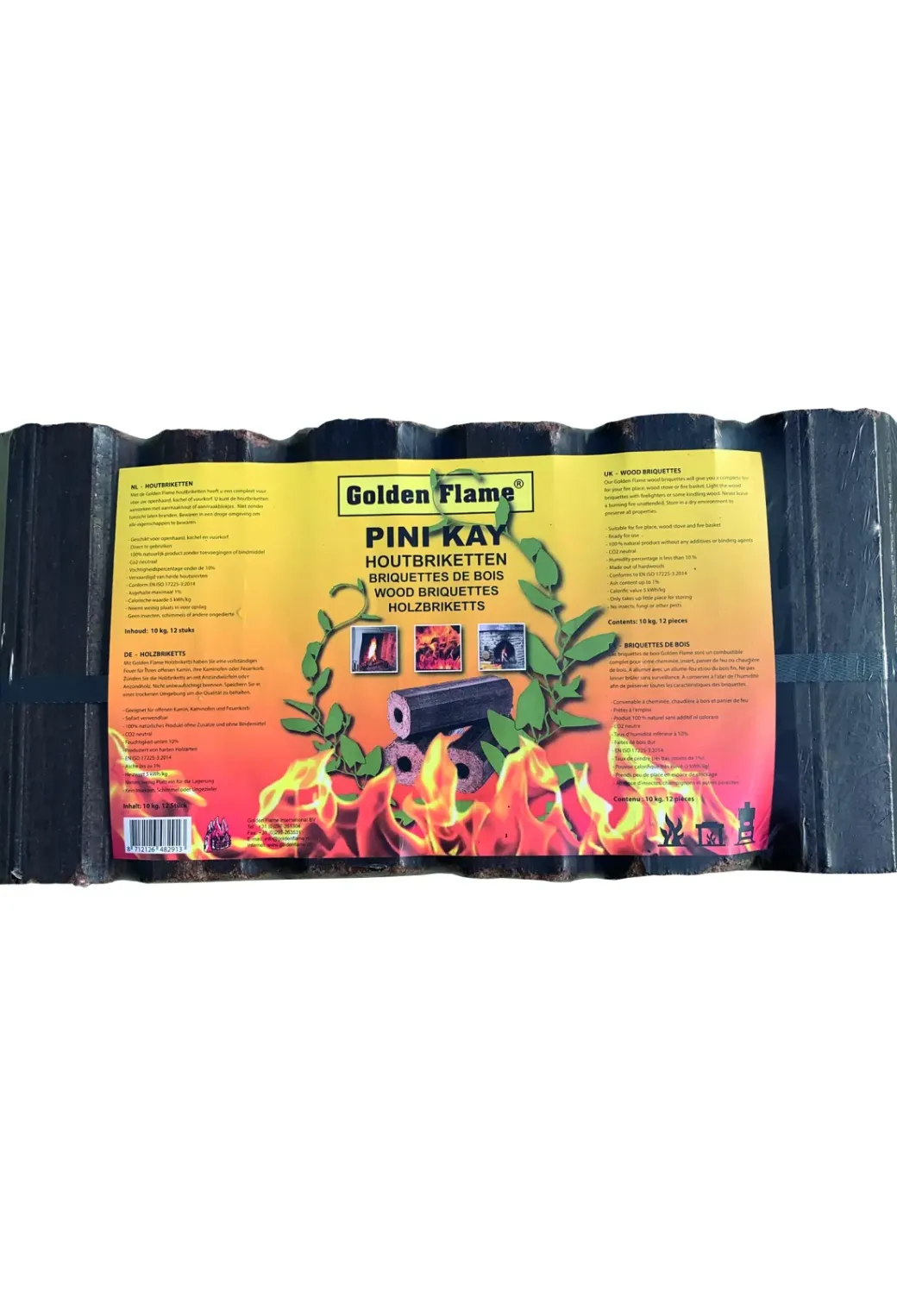 Brico Brandstoffen<Golden Flame Houtbriketten 10Kg 12 Stuks