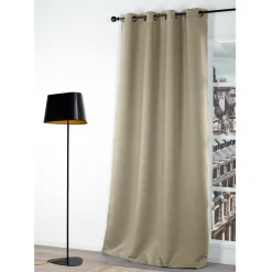 Brico Gordijnen-Gordijn Verduisterend Donker Beige 140X250Cm