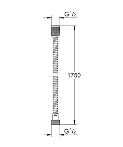 Grohe Doucheslang Vitalioflex Metal 1750Mm Chroom|Brico Clearance