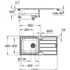 Grohe Spoelbak K500 Met Druiprek 1000X500Mm Rvs|Brico Sale