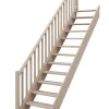 Brico Zoldertrappen-Handystairs Open Rechte Trap "Vega80" - 280 Cm Hoog - 13 Beuken Treden - Met Leuning