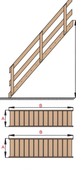 Brico Zoldertrappen-Handystairs Steektrap "Rustic70" - 70Cm Breed - Hoogte 280Cm - 13 Treden Van Grenenhout (30Mm)