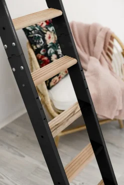 Brico Zoldertrappen-Handystairs Uitschuifbare Steektrap Max6 - H=152 Cm - Beukenhout - Zwart