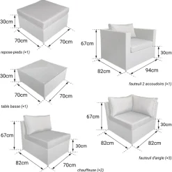 Brico Loungesets-Happy Garden Buitenmeubelsets Cargese - Bruin - Geweven Hars