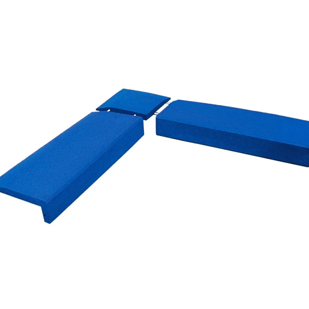 Brico Opsluitbanden & Boordstenen-Hoekstuk Rubber Rand Opsluitband L-Vormig - 40X40 Cm - Blauw
