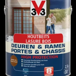 Brico Beits-Houtbeits V33 Deuren & Ramen High Protection Midden Eik Zijdeglans 2,5L