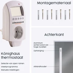 Brico Infrarood & Halogeenradiators<Infrarood Verwarming M-Serie 1000W Met Thermostaat