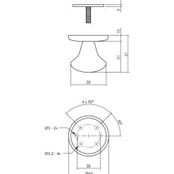 Brico Deurbeveiliging-Intersteel Veiligheidsbeslag Set Voordeur Skg*** Ronde Rozet Rvs Zwart