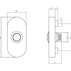 Brico Deurbeveiliging-Intersteel Veiligheidsbeslag Set Voordeur Skg*** Ronde Rozet Rvs Zwart