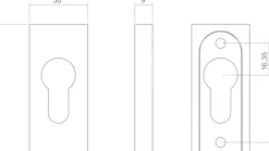 Brico Deurbeveiliging-Intersteel Veiligheid-Schuifrozet Rechthoekig 10Mm Rvs Geborsteld
