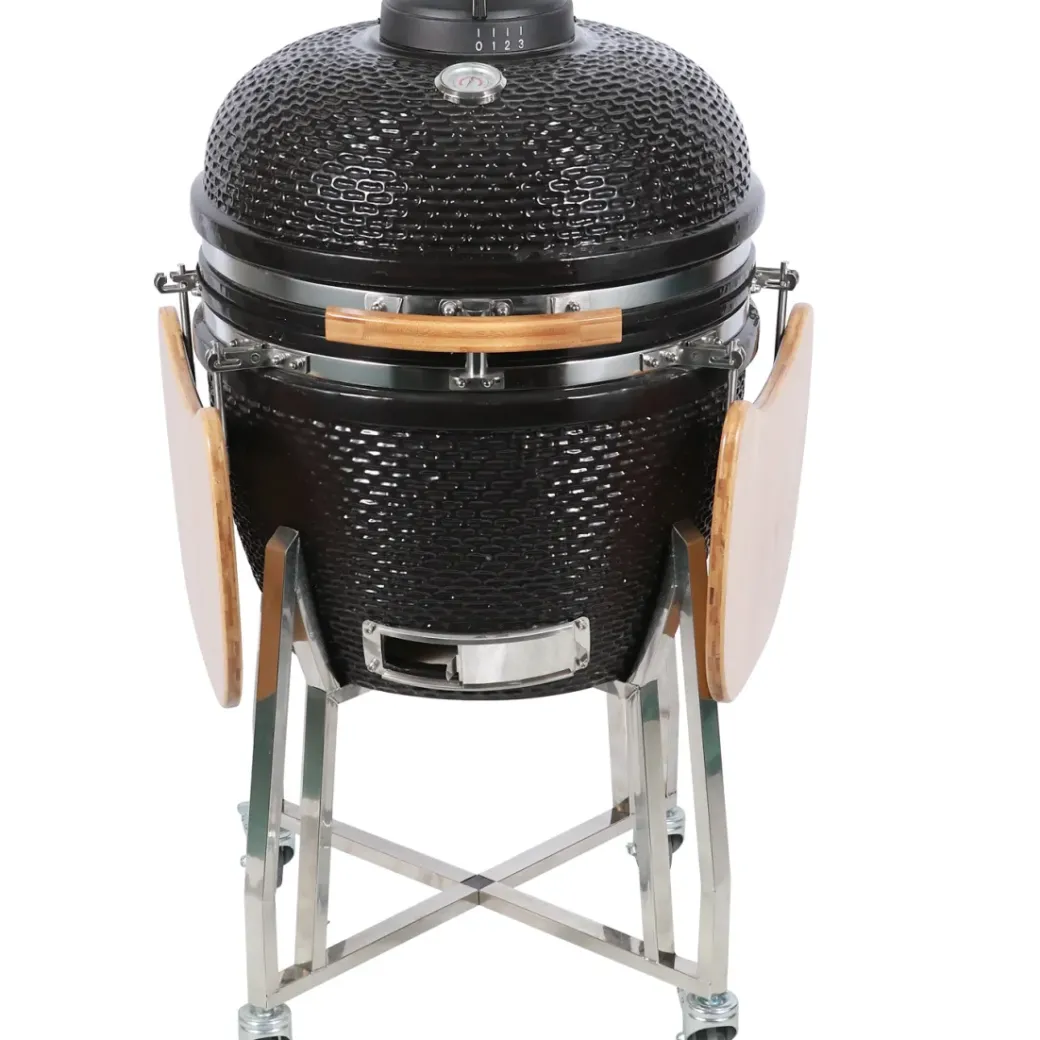 Brico Keramische Barbecue-Keramisch Barbecue Big Kamado 24 Inch Zwart