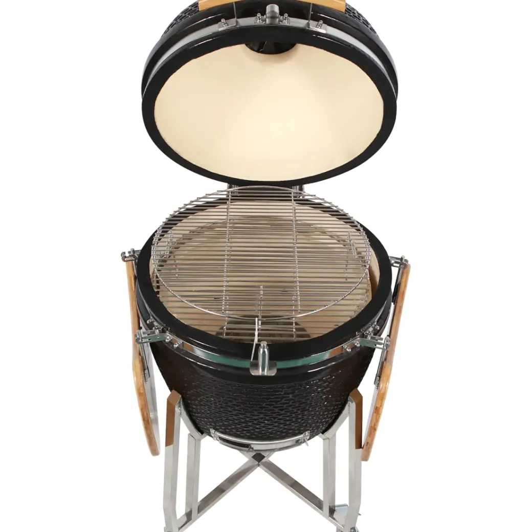 Brico Keramische Barbecue-Keramisch Barbecue Big Kamado 24 Inch Zwart