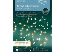 Kerstverlichting (Lumineo) Lichtslinger 567 Micro Led Warm Wit/Klassiek 9M|Brico Clearance