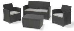 Brico Loungesets-Keter Balkon Loungeset Mia + Opbergbox 4-Delig