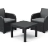 Brico Loungesets-Keter Balkon Loungeset Rosalie + Kussens Wicker 3-Delig