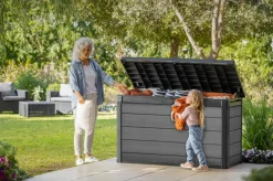 Brico Opbergboxen Tuin-Keter Cortina Opbergbox - 757L - 151.7X72.5X90 Cm - Grijs