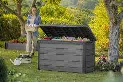 Brico Opbergboxen Tuin-Keter Cortina Opbergbox - 757L - 151.7X72.5X90 Cm - Grijs