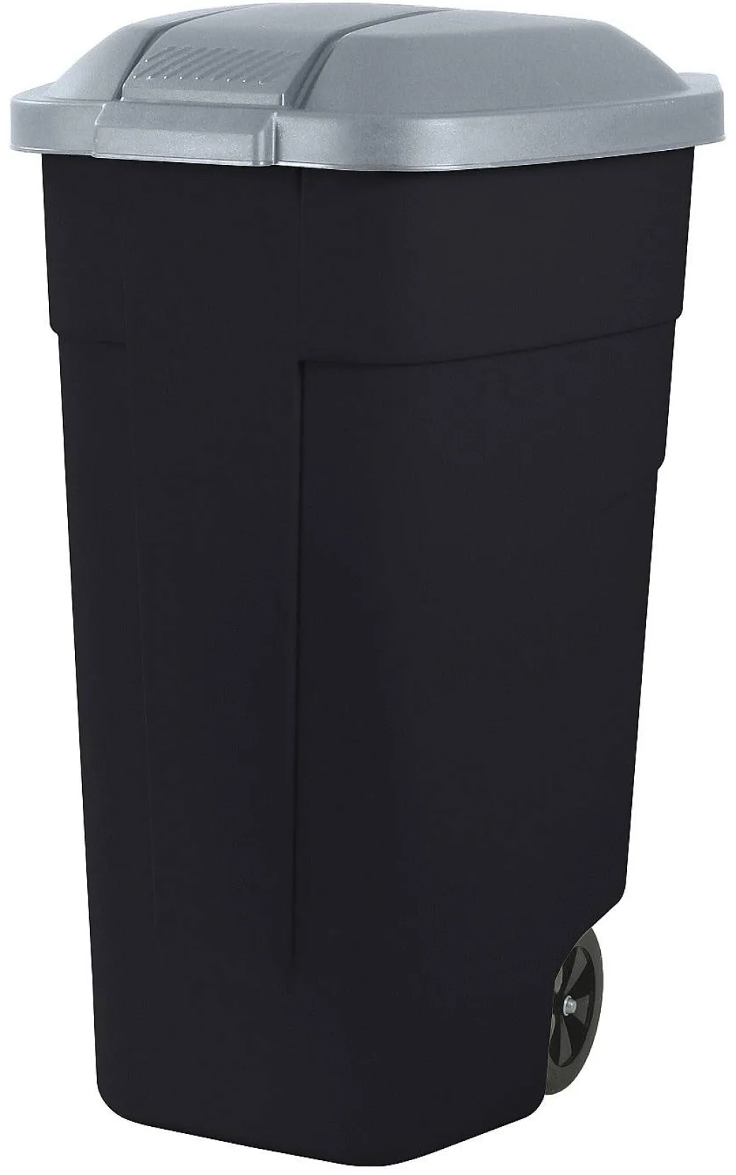 Keter Mobiele Afvalcontainer Zwart Steel 110L|Brico Sale