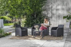 Brico Loungesets-Keter Rosalie Lounge Set Grafiet 113X74X65Cm