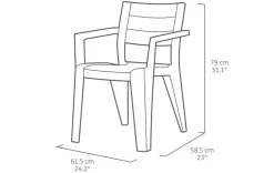 Brico Tuinstoelen-Keter Tuinstoel Julie Cappuccino 61,5X58,5X79Cm