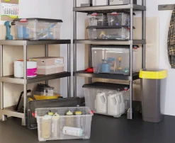 Kis Moover Box Xl Met Wielen Transparant Zwart 60L|Brico