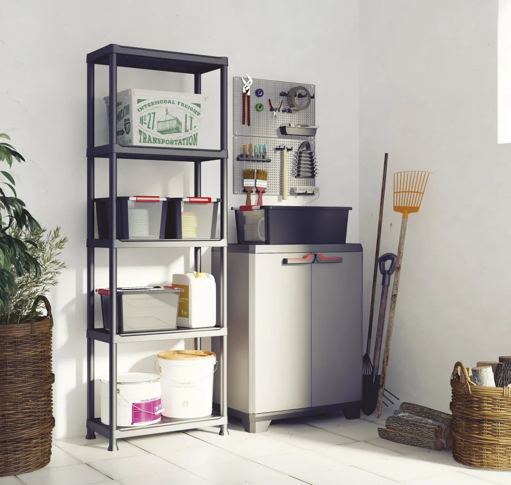 Kis Plus 60/5 Kunststof Opbergrek Met 5 Legborden|Brico Online