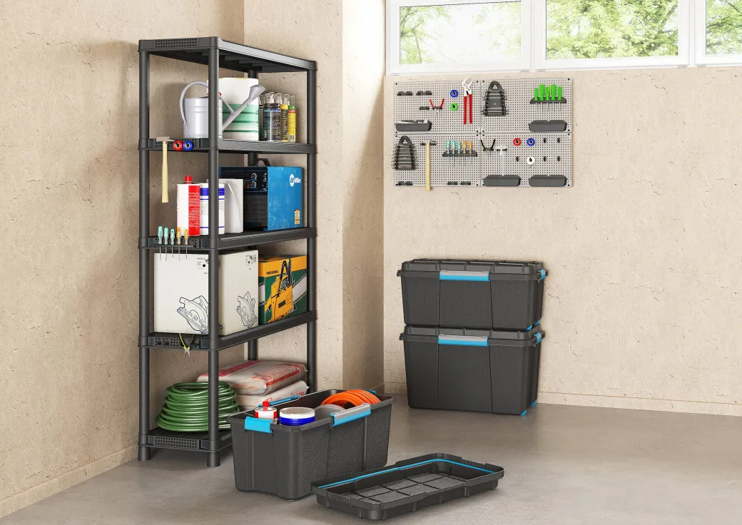 Kis Scuba Opbergbox M - 45L Zwart/Blauwe|Brico Online