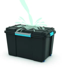 Kis Scuba Opbergbox M - 45L Zwart/Blauwe|Brico Online