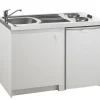 Kitchenette Eco Aanrecht Rvs 120X60X5Cm Met 2 Ingebouwde Kookplaten 2X1500W|Brico Clearance
