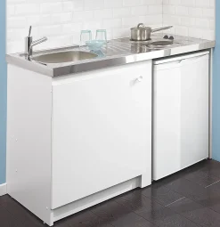 Kitchenette Eco Aanrecht Rvs 120X60X5Cm Met 2 Ingebouwde Kookplaten 2X1500W|Brico Clearance